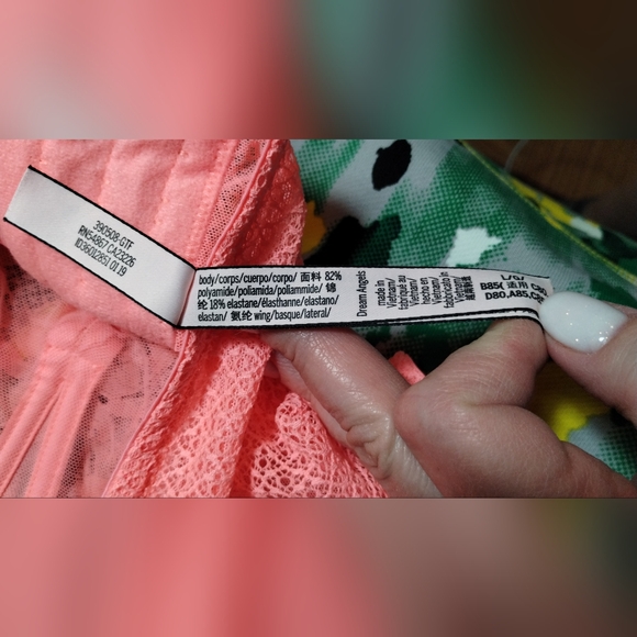 Victoria Secret Dream Angles, Pink Coral Lace Bustier Bra Corset Top, Size L - Picture 4 of 5